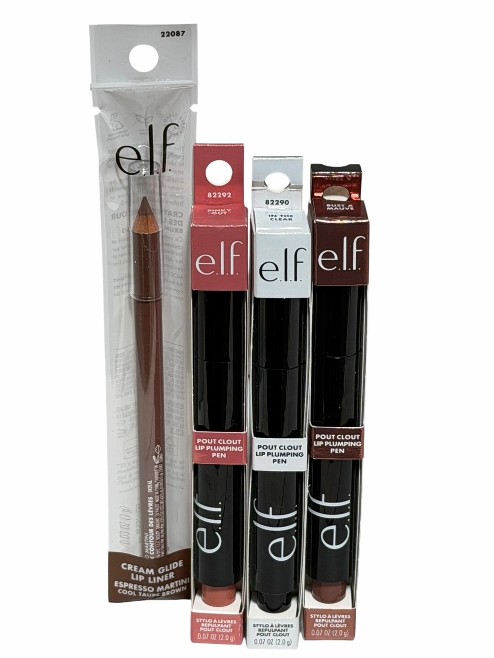 Elf Pout Clout Lip Plumping Pen X 3 & Lip Liner